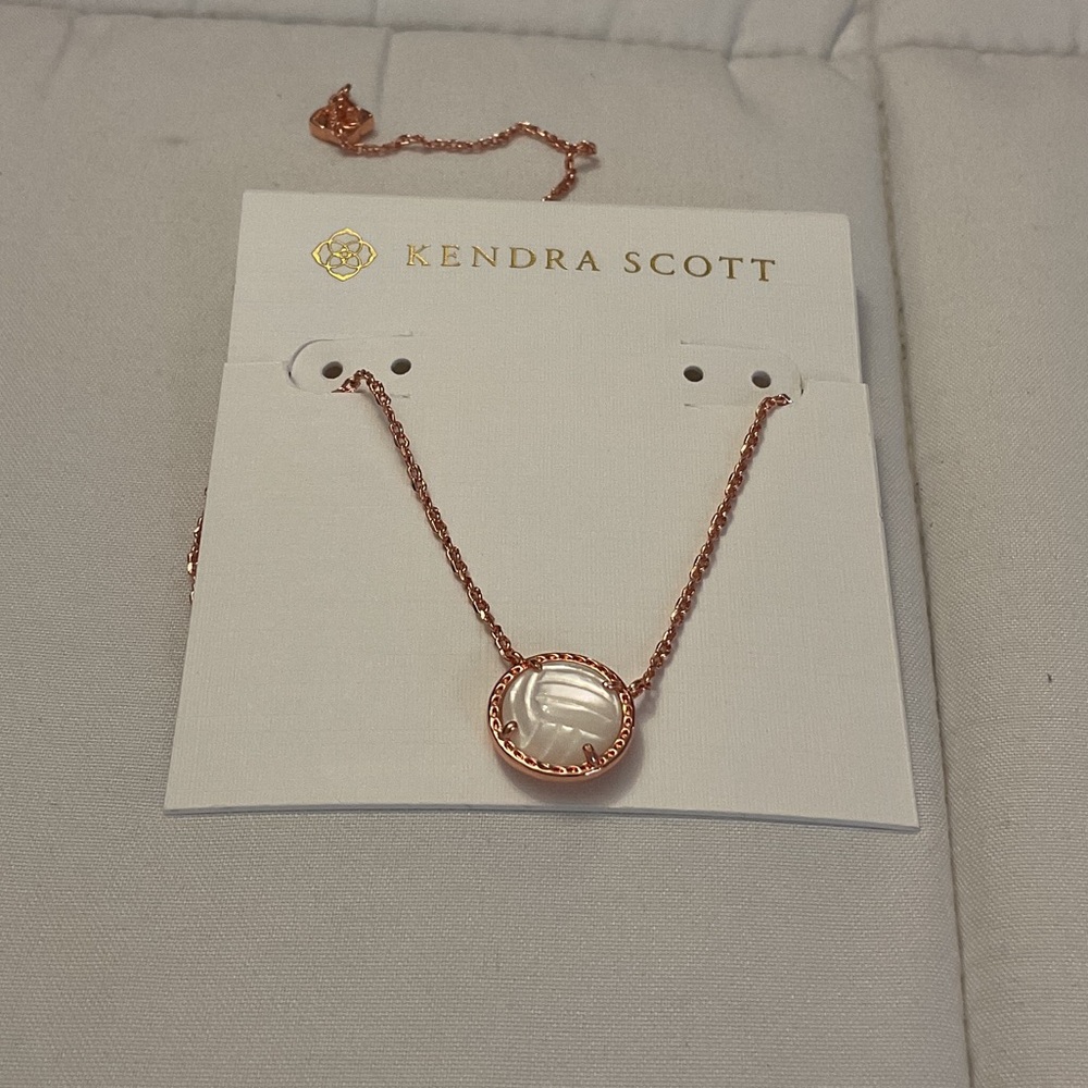 Kendra Scott Rose Gold Volleyball Necklace